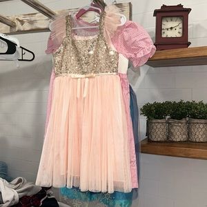 GUC peachy tool dress with gold sequins